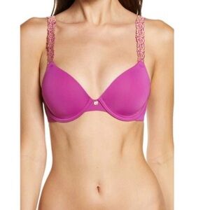 NATORI Pinot Rose Pure Luxe Underwire T-Shirt Dream Custom Coverage Bra 34C